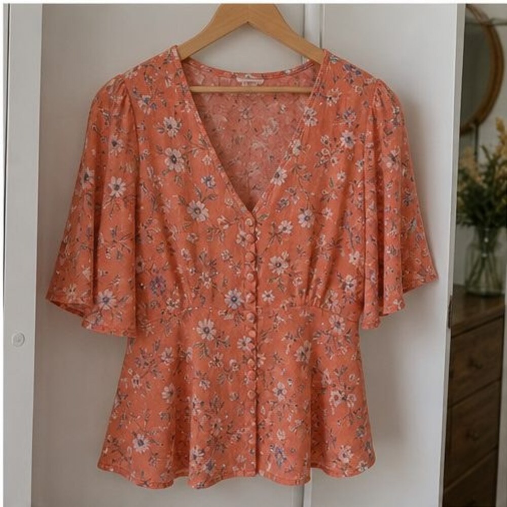 Sage Ruffle Blouse